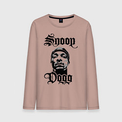 Лонгслив хлопковый мужской Snoop Dogg Face, цвет: пыльно-розовый