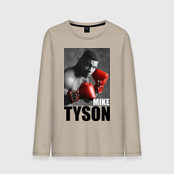 Лонгслив хлопковый мужской Mike Tyson, цвет: миндальный