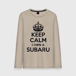 Мужской лонгслив Keep Calm & I own a Subaru