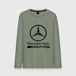 Лонгслив хлопковый мужской AMG, цвет: авокадо