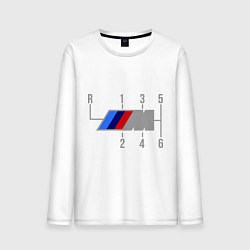 Лонгслив хлопковый мужской BMW, цвет: белый