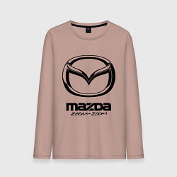 Лонгслив хлопковый мужской Mazda Zoom-Zoom, цвет: пыльно-розовый