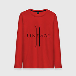 Лонгслив хлопковый мужской Lineage logo, цвет: красный