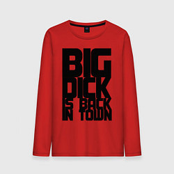 Лонгслив хлопковый мужской BIG DICK IS BACK IN TOWN, цвет: красный