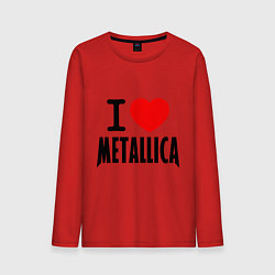 Лонгслив хлопковый мужской I love Metallica, цвет: красный