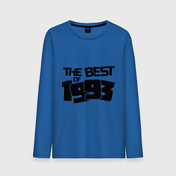 Лонгслив хлопковый мужской The best of 1993 цвета синий — фото 1
