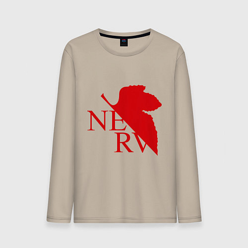 Мужской лонгслив Евангелион NERV / Миндальный – фото 1