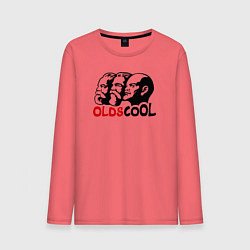 Лонгслив хлопковый мужской Oldscool USSR, цвет: коралловый
