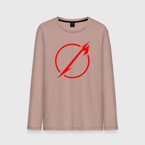 Мужской лонгслив Metallica: Through The Never / Пыльно-розовый – фото 1