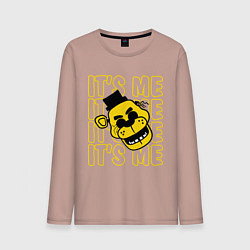 Лонгслив хлопковый мужской It's me Freddy, цвет: пыльно-розовый