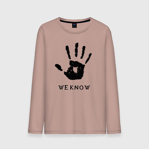 Мужской лонгслив We know / Пыльно-розовый – фото 1