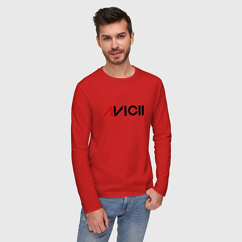 Мужской лонгслив Avicii / Красный – фото 3