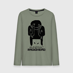 Лонгслив хлопковый мужской Radiohead, цвет: авокадо