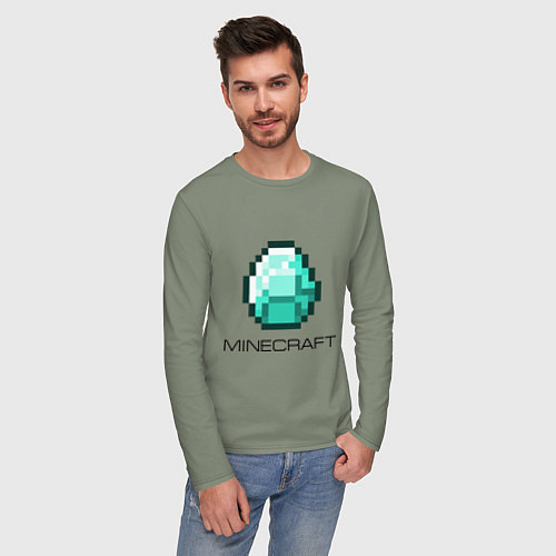 Мужской лонгслив Minecraft Diamond / Авокадо – фото 3