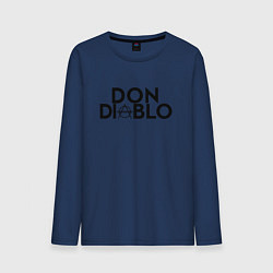 Лонгслив хлопковый мужской Don Diablo, цвет: тёмно-синий