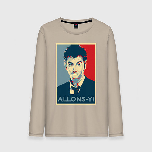 Мужской лонгслив Allons-y Poster / Миндальный – фото 1