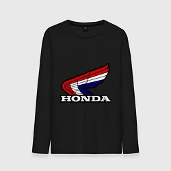 Лонгслив хлопковый мужской Honda, цвет: черный