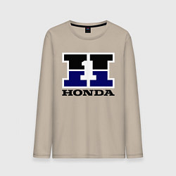 Лонгслив хлопковый мужской Honda, цвет: миндальный
