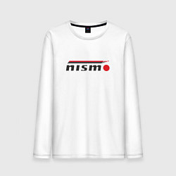 Лонгслив хлопковый мужской Nismo, цвет: белый