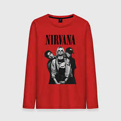 Лонгслив хлопковый мужской Nirvana Group, цвет: красный