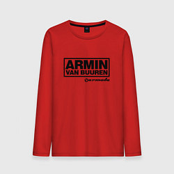 Лонгслив хлопковый мужской Armin van Buuren, цвет: красный