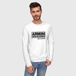 Лонгслив хлопковый мужской Armin van Buuren, цвет: белый — фото 2
