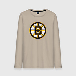 Лонгслив хлопковый мужской Boston Bruins, цвет: миндальный