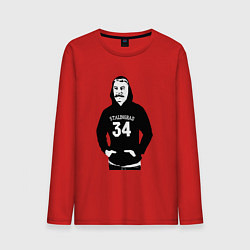 Лонгслив хлопковый мужской Stalingrad 34, цвет: красный