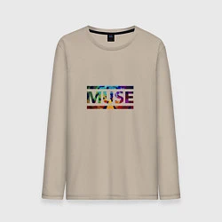 Лонгслив хлопковый мужской Muse Colour, цвет: миндальный