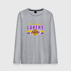 Лонгслив хлопковый мужской Los Angeles Lakers, цвет: меланж