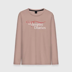 Лонгслив хлопковый мужской The Vampire Diaries, цвет: пыльно-розовый