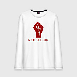 Лонгслив хлопковый мужской REBELLION, цвет: белый