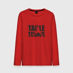 Лонгслив хлопковый мужской Table tennis, цвет: красный
