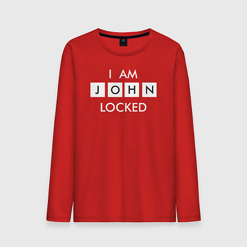 Мужской лонгслив I am John locked / Красный – фото 1
