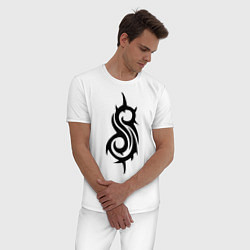 Пижама хлопковая мужская Slipknot, цвет: белый — фото 2
