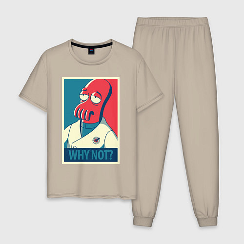 Мужская пижама Zoidberg: Why not? / Миндальный – фото 1