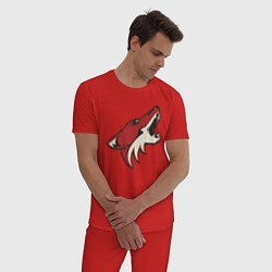Пижама хлопковая мужская Phoenix Coyotes, цвет: красный — фото 2