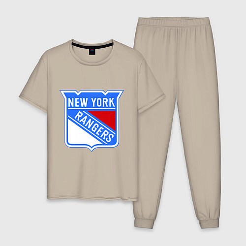 Мужская пижама New York Rangers / Миндальный – фото 1