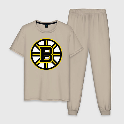 Мужская пижама Boston Bruins / Миндальный – фото 1