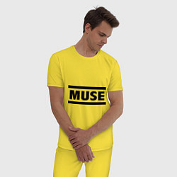 Пижама хлопковая мужская Muse, цвет: желтый — фото 2