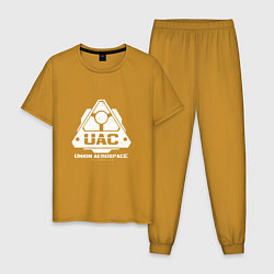 Пижама хлопковая мужская UAC, цвет: горчичный