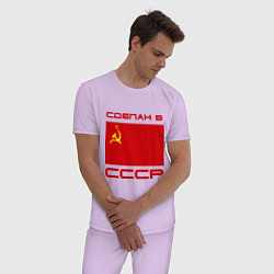 Пижама хлопковая мужская Сделан в СССР, цвет: лаванда — фото 2