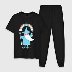 Пижама хлопковая мужская Skate mage, цвет: черный