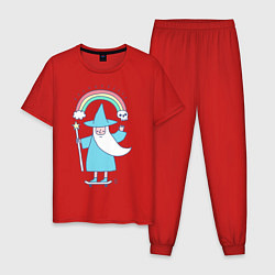 Пижама хлопковая мужская Skate mage, цвет: красный