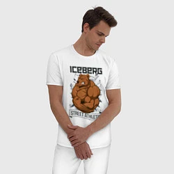 Пижама хлопковая мужская Bear | Iceberg, цвет: белый — фото 2