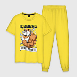 Пижама хлопковая мужская Dog 2 | Iceberg, цвет: желтый