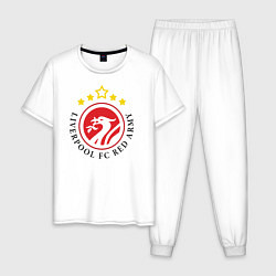 Пижама хлопковая мужская Liverpool FC Red Army, цвет: белый