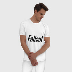 Пижама хлопковая мужская Fallout, цвет: белый — фото 2
