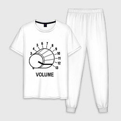 Пижама хлопковая мужская Volume - крутилка, цвет: белый