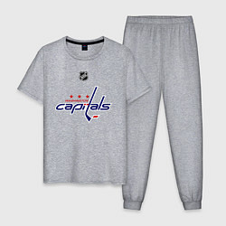 Пижама хлопковая мужская Washington Capitals: Ovechkin 8, цвет: меланж